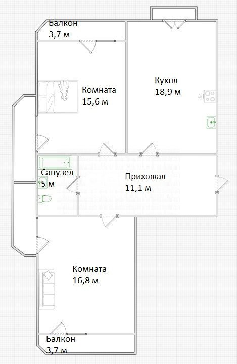 Фото №41: 2-комнатная квартира 88 м² - Геленджик, ул. Витебская, 8к11
