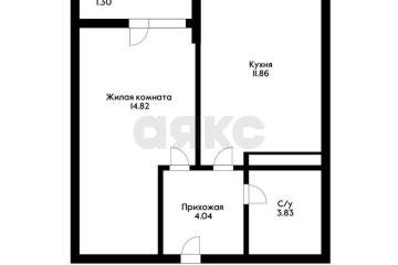Фото №5: 1-комнатная квартира 36 м² - Ольгинка, мкр. 3-й, 21