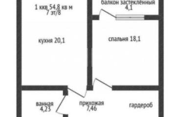 Фото №1: 1-комнатная квартира 54 м² - Геленджик, мкр. жилой комплекс Черноморский, ул. Крымская, 19к1